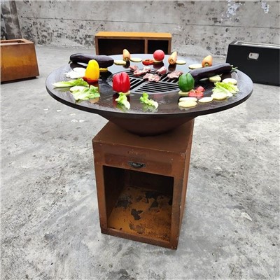 Tijoriy ochiq koreys barbekyu panjara stoli