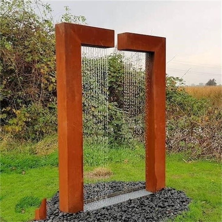 Metal Fountain With Light