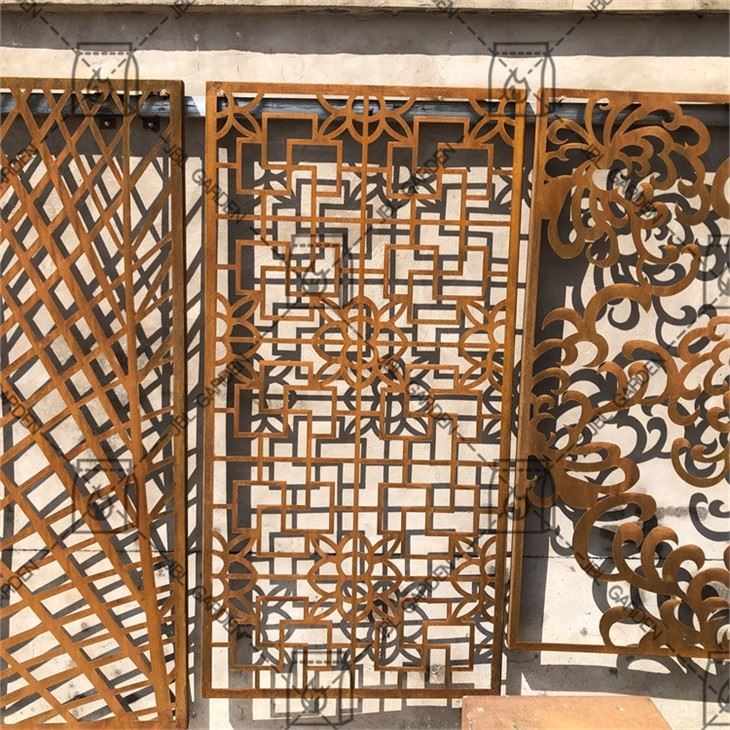 Ekran panjara panellari Corten Steel