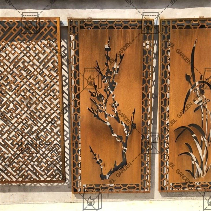 Abstrakt Corten ekran paneli