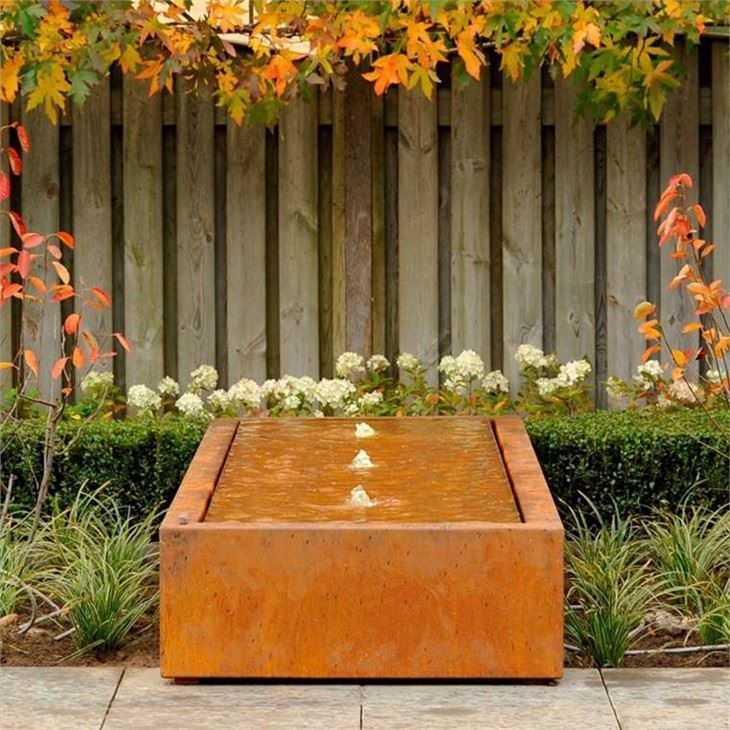 Corten Steel yoritilgan suv stoli