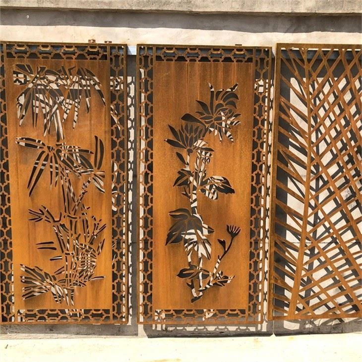 Custom Corten Steel Laser Cut Screen