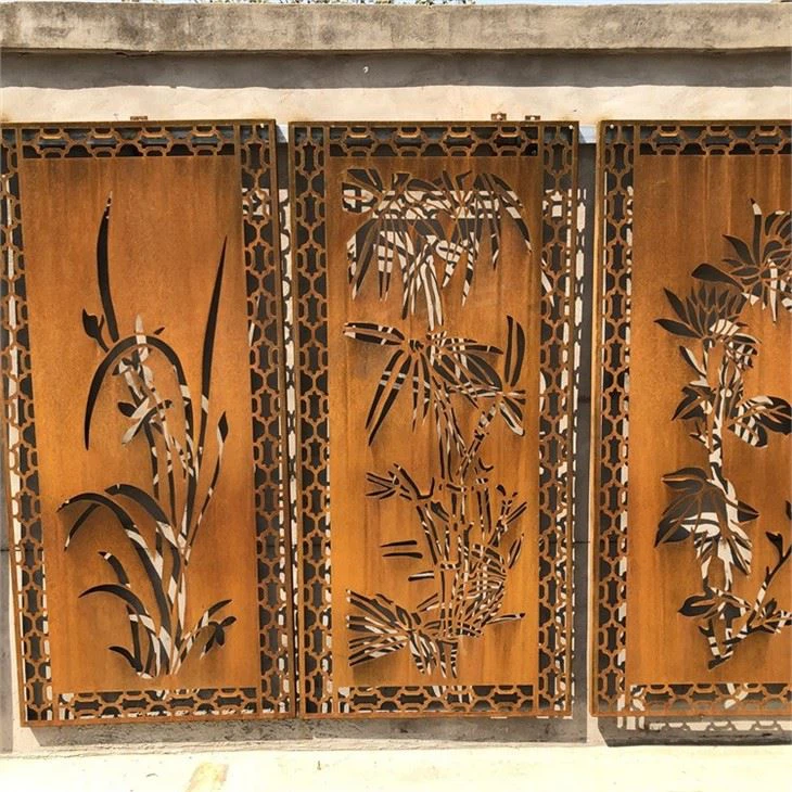 Custom Corten Steel Laser Cut Screen