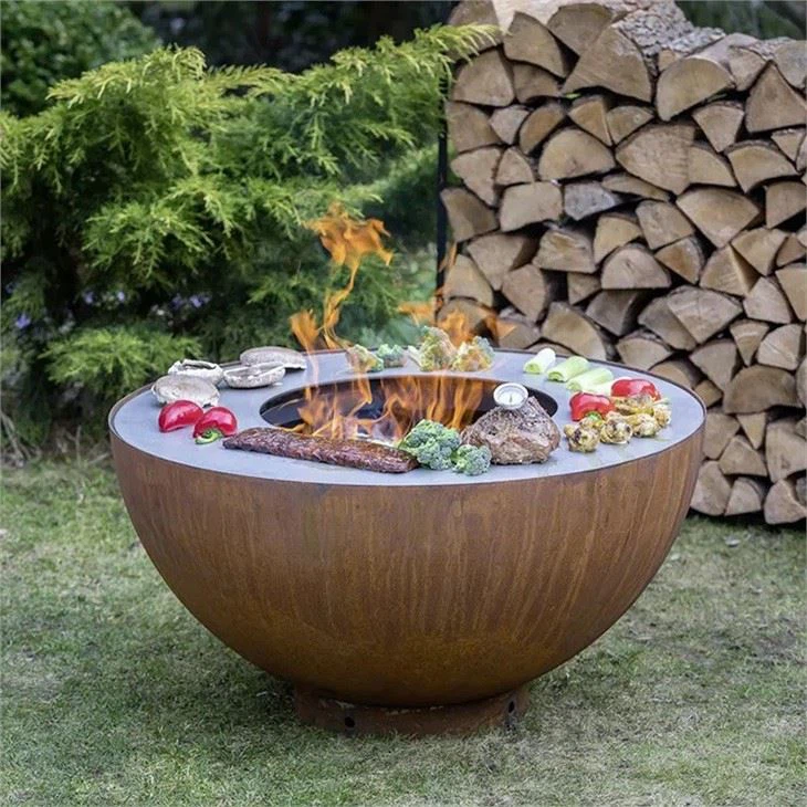 Grill In Fire
