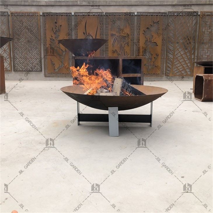 Og'ir Corten po'lat zang pishirish olov pit