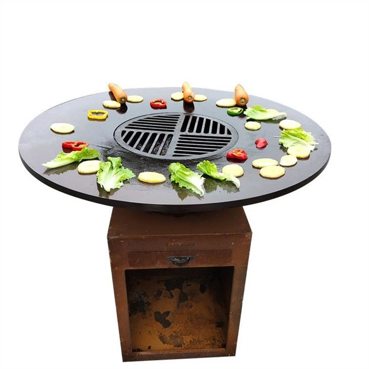 Metall Corten Steel Barbekyu Gril