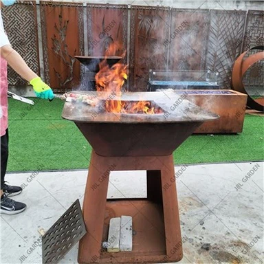 Yassi panjarali ochiq barbekyu panjara to'plami