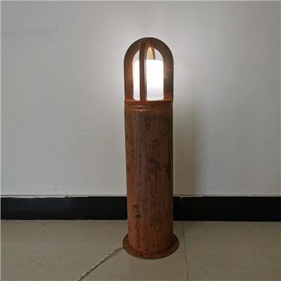 LED yoritgichli Corten Steel tashqi LED yorug'lik ustuni