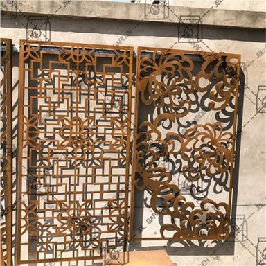 Landshaft po'latdan yasalgan metall ekran paneli
