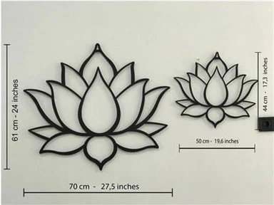 Lotus gullari metall devor bezaklari