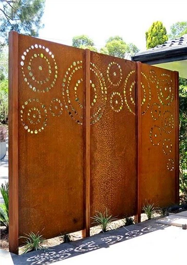 Metall Corten Steel bog 'ekran