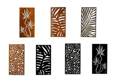 Metall lazer bilan kesilgan panellar va ekranlar naqshlari