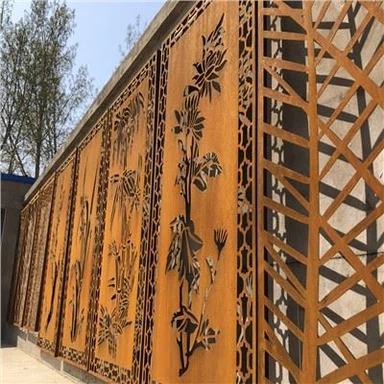 Metall ekranlar panellari Corten
