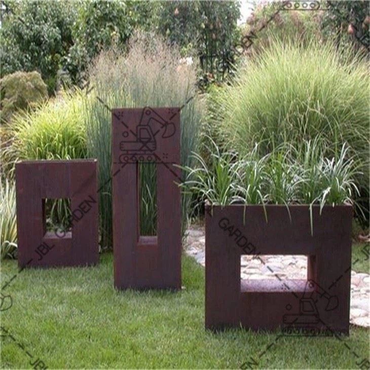Square Metal Planters Outdoor