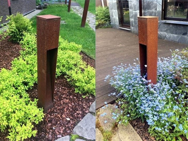 Path Lights in Corten