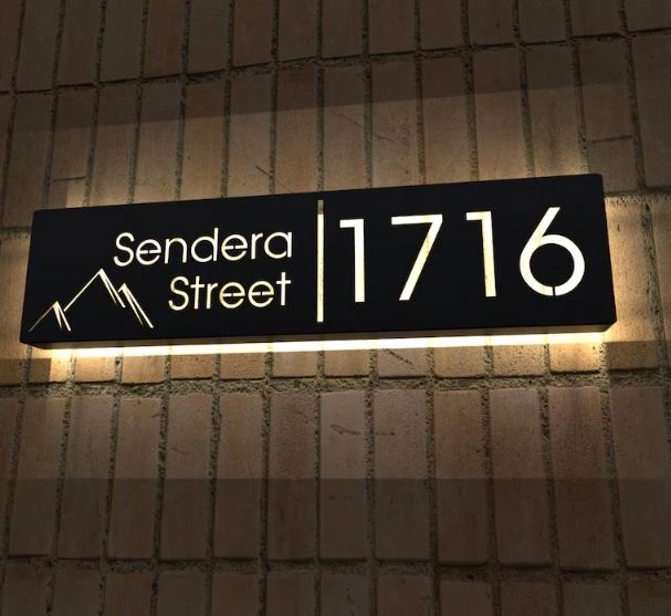 Custom Metal House Number Led Sign