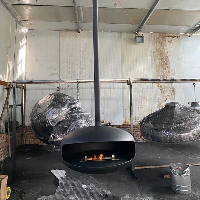 Indoor Carbon Steel Hanging Fireplace