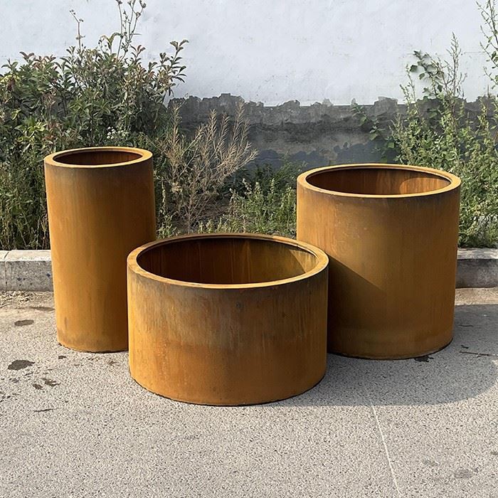 Circular Outdoor Corten Steel Planter best