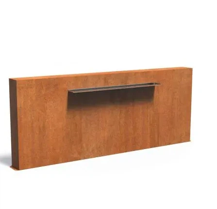 Rusty Peyzaj Corten po'latdagi suv favvinasi