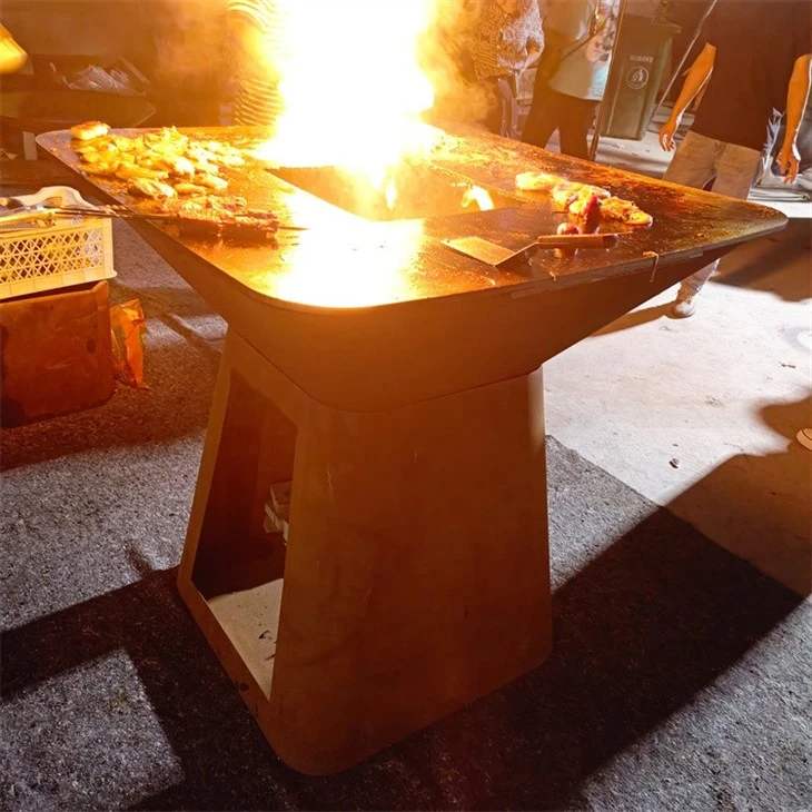 Top Sell Corten Steel Fire Pit Barbecue Grill